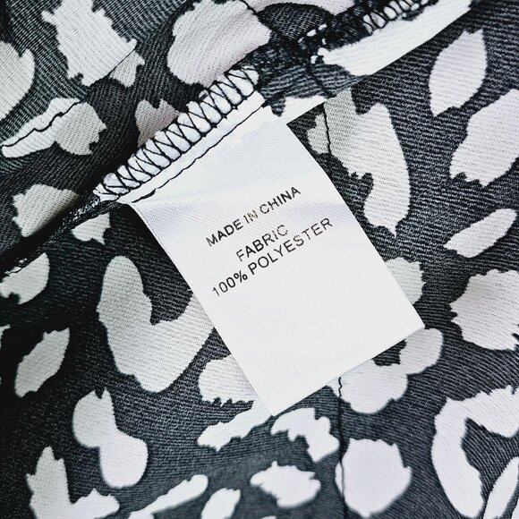 Eilly Bazar Animal Print High Neck Long Sleeve Lace Tiered Open Back Dress, NWT - Picture 10 of 11